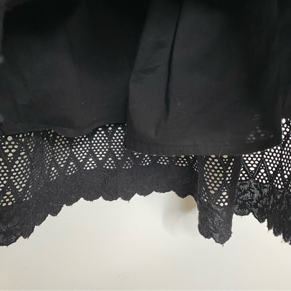 GAP Black Eyelet Cotton Midi Skirt - Picture 7 of 11